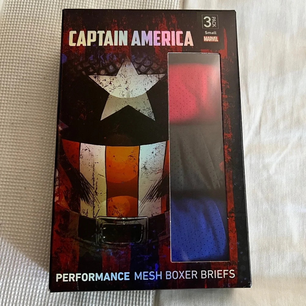 SOLD!! CAPTAIN AMERICA UNDERWEAR SIZE SMALL - Picture 1 of 7